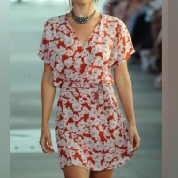 Acacia wrap dress XS silk. ROME - Picture 2 of 3